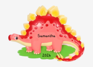 Personalized Kids Dinosaur Christmas Ornament