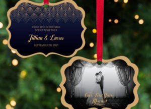 keepsake personalized our first christmas ornament – Christmas ornament, holiday tree decoration or gift