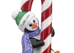 custom personalized penguin candy cane christmas ornament – Christmas ornament, holiday tree decoration or gift