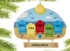 holiday personalized adirondack beach chairs 5 christmas ornament – Christmas ornament, holiday tree decoration or gift
