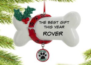 personalized personalized spoiled rotten dog bone christmas ornament – Christmas ornament, holiday tree decoration or gift