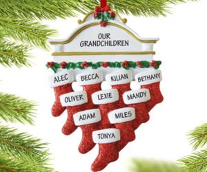 Stockings Hanging From Mantel 10 Ornament