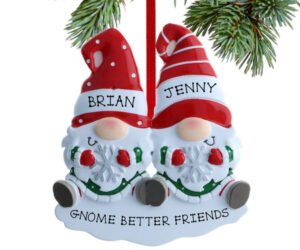 Gnome Family Personalized Ornament - 2, 3, 4, 5, 6 Family Members