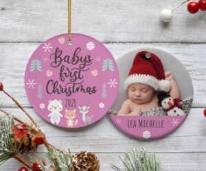 Baby's First Christmas Woodland Animals Christmas Ornament