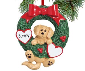 Dog Wreath - Golden Retriever Ornament