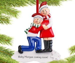 Couples Baby Kicking Pregnant Ornament