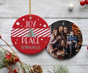 Joy & Peace Christmas Ornament