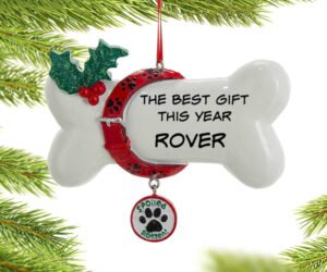 Spoiled Rotten Dog Bone Ornament