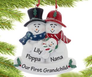 Our First Grandchild Personalized Christmas Ornament