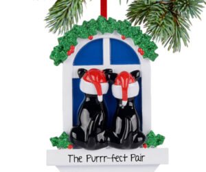 Black Cat Couple Ornament