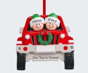 SUV Family of 2 Ornament