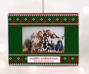 Merry Christmas Personalized Photo Frame Ornament