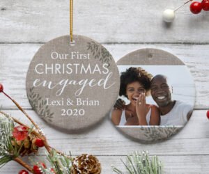 Engagement Christmas Ornament