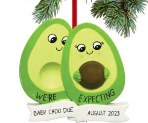 Couple Avocado Expecting Ornament