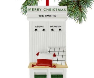Mudroom Family Personalized Ornament - 2, 5, 6 Family Members