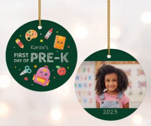 First Day Pre-K Christmas Ornament