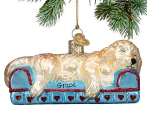 Sleepy Doodle Dog Ornament