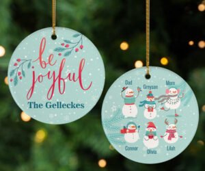 Family of 6 Be Joyful Christmas Ornament