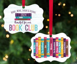 Fun Book Club Personalized Christmas Ornament