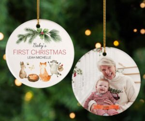 Woodland Babies Personalized Ornament