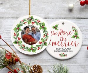 The More The Merrier Expecting Christmas Ornament