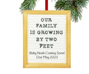 Our Family is Growing Letter Board Ornament