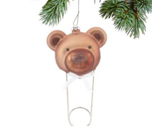 Teddy Bear Diaper Pin Ornament
