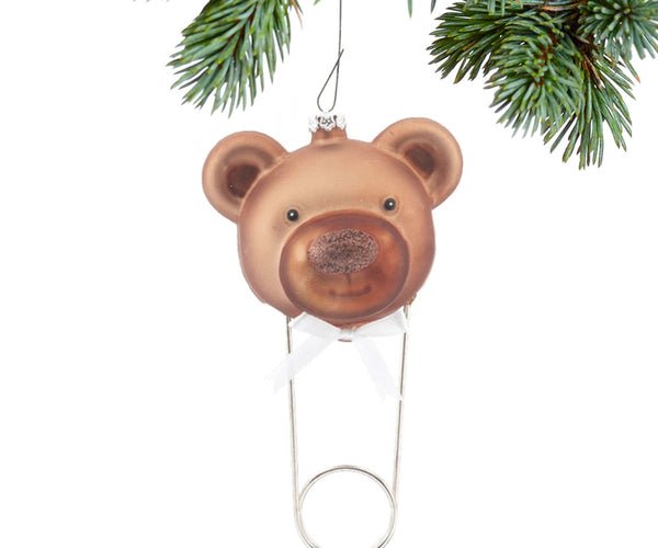 Teddy Bear Diaper Pin Ornament