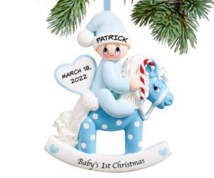 Baby's First Christmas Boy or Girl Rocking Horse Ornament