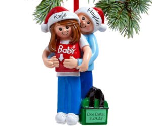 Baby on the Way Couple Personalized Ornament