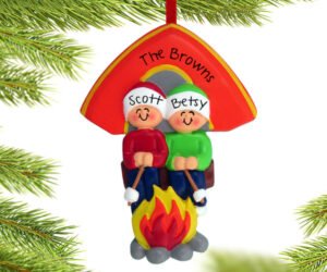 Camping Family Personalized Ornament - 2, 3, 4, 5 Family Members