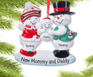 New Mommy and Daddy Family Ornament