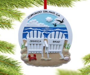 Adirondack Beach Chair Couple Ornament