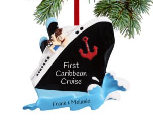 Couple on a Cruise Ship Ornament
