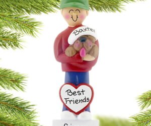 Dog Lover Boy Ornament