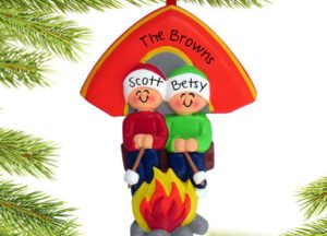 personalized personalized camping couple christmas ornament – Christmas ornament, holiday tree decoration or gift