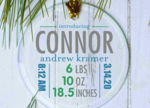 personalized personalized birth stats boy christmas ornament – Christmas ornament, holiday tree decoration or gift