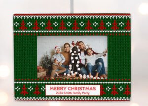 personalized personalized merry christmas picture frame photo ornament – Christmas ornament, holiday tree decoration or gift