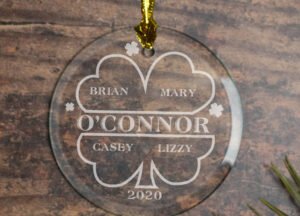 keepsake personalized irish family of 4 christmas ornament – Christmas ornament, holiday tree decoration or gift