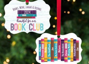 keepsake personalized book club christmas ornament – Christmas ornament, holiday tree decoration or gift