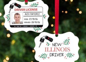 custom personalized drivers license christmas ornament – Christmas ornament, holiday tree decoration or gift