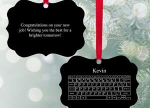 keepsake personalized keyboard christmas ornament – Christmas ornament, holiday tree decoration or gift