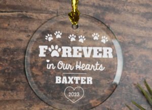 personalized personalized forever in our hearts christmas ornament – Christmas ornament, holiday tree decoration or gift