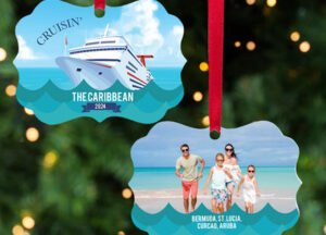 decorative personalized cruise christmas ornament – Christmas ornament, holiday tree decoration or gift