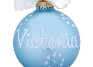 engraved personalized 03 march aquamarine birthstone ball christmas ornament – Christmas ornament, holiday tree decoration or