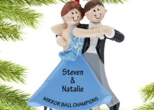 holiday personalized ballroom dancing couple christmas ornament – Christmas ornament, holiday tree decoration or gift