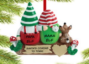 personalized personalized idle elves couple christmas ornament – Christmas ornament, holiday tree decoration or gift