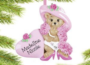 custom personalized dress up baby girl christmas ornament – Christmas ornament, holiday tree decoration or gift